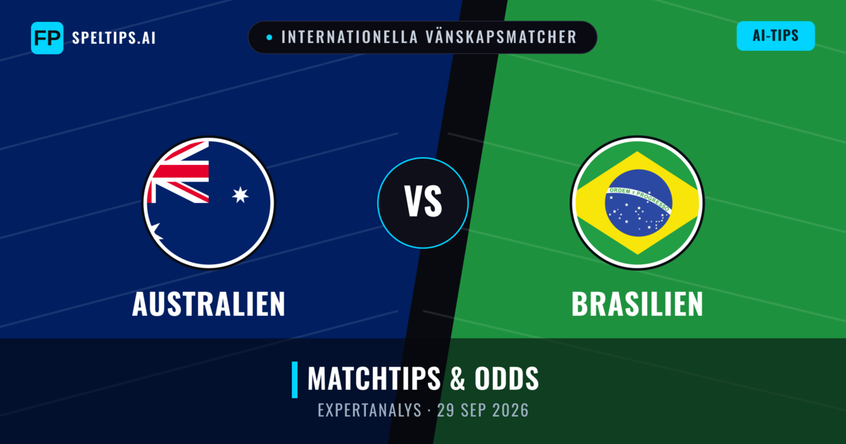 Australien vs Brasilien — matchtips och förhandstitt