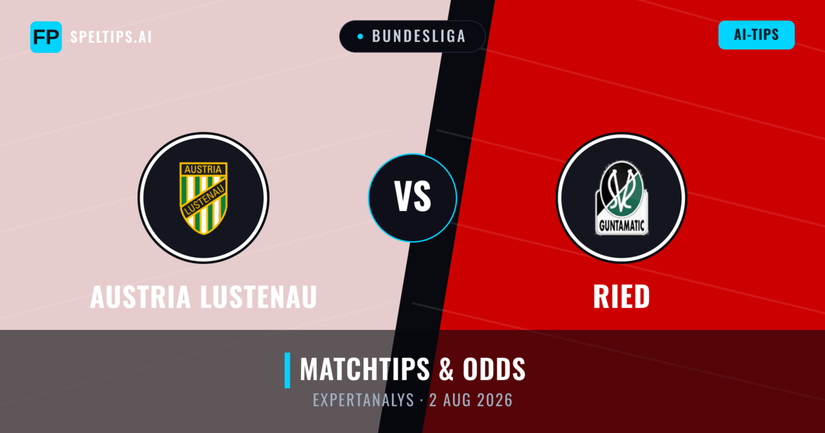 Austria Lustenau vs Ried — matchtips och förhandstitt