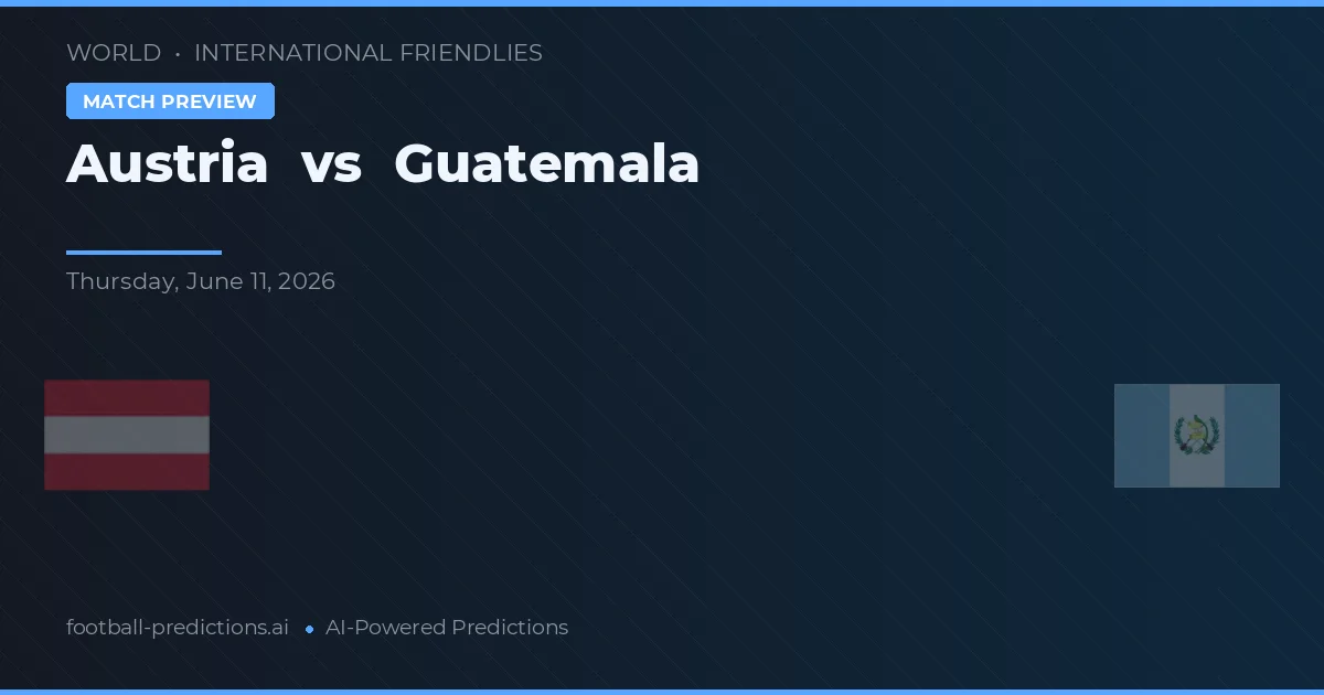 Österrike vs Guatemala — matchtips och förhandstitt