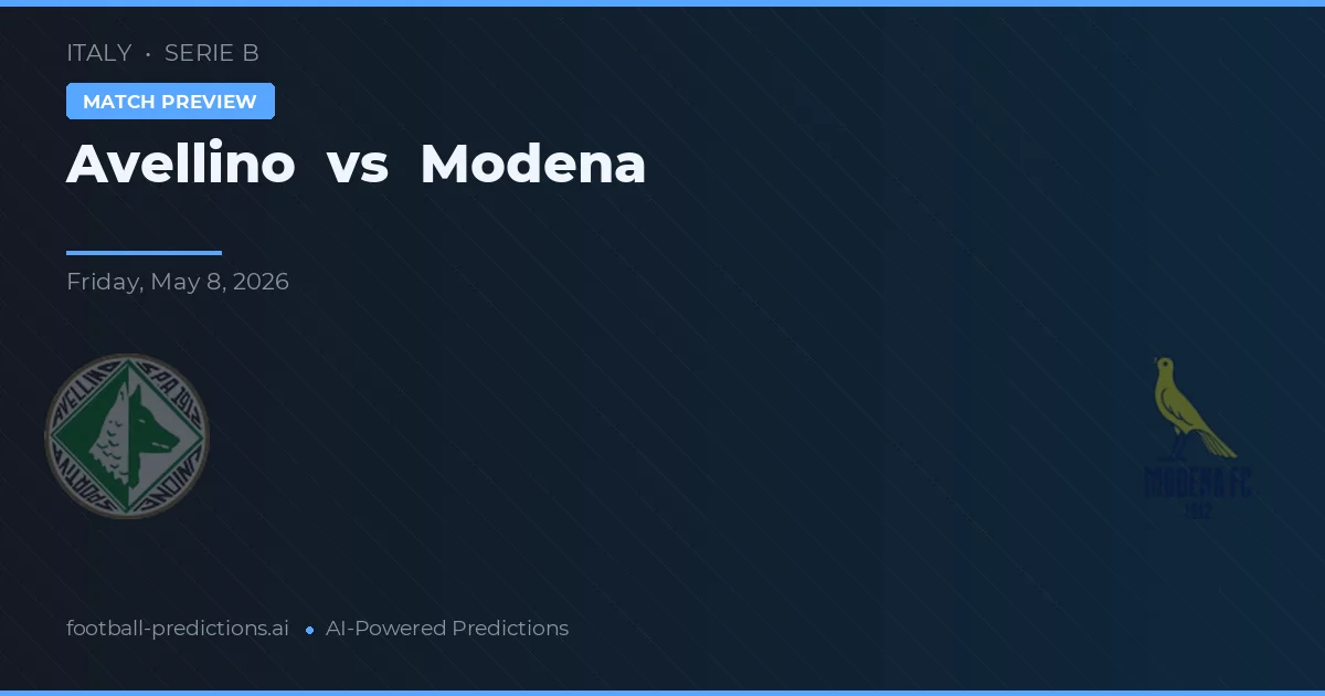 Avellino vs Modena — matchtips och förhandstitt
