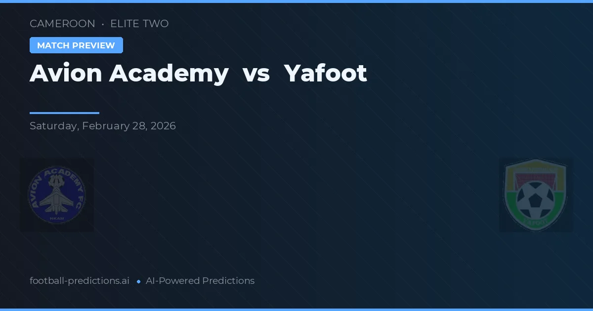Avion Akademi vs Yafoot — matchtips och förhandstitt