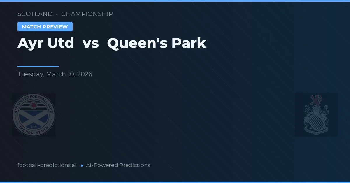 Ayr United vs Queen's Park — matchtips och förhandstitt