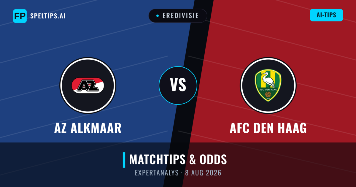 AZ Alkmaar vs AFC Den Haag — matchtips och förhandstitt