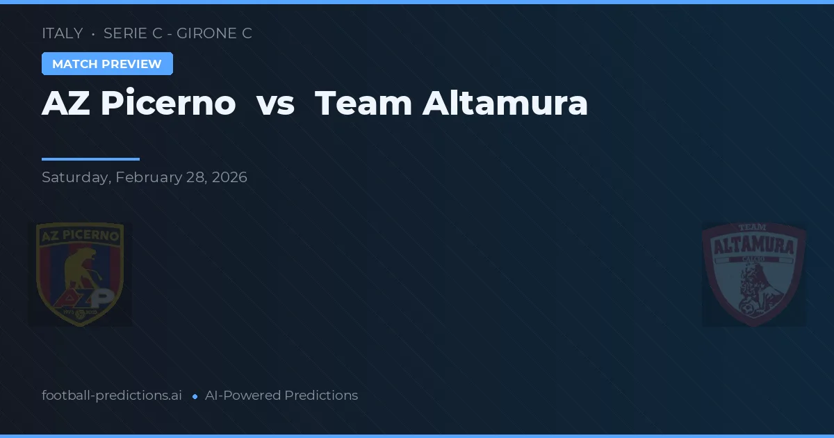 AZ Picerno vs Team Altamura — matchtips och förhandstitt