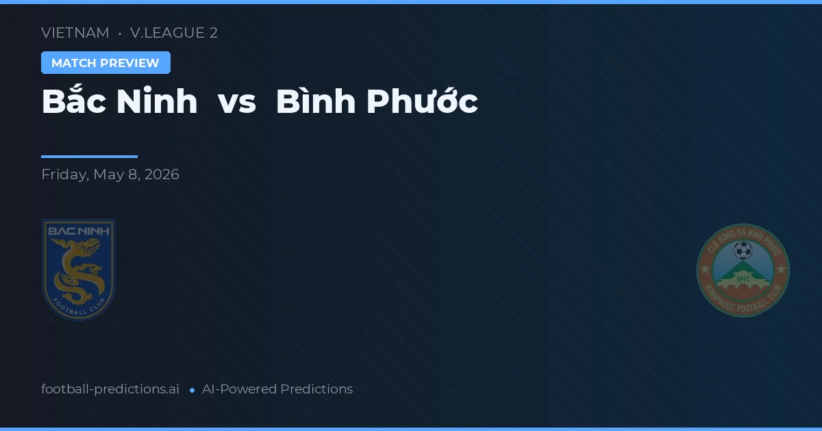 Bắc Ninh vs Bình Phước — matchtips och förhandstitt