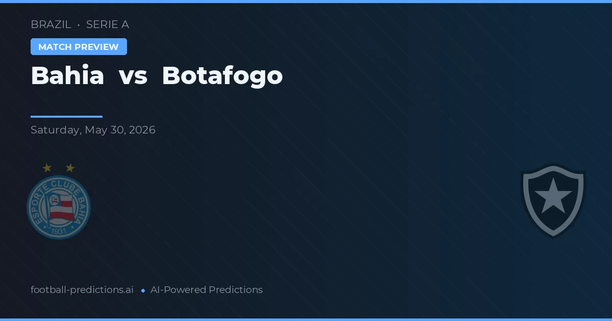 Bahia vs Botafogo — matchtips och förhandstitt