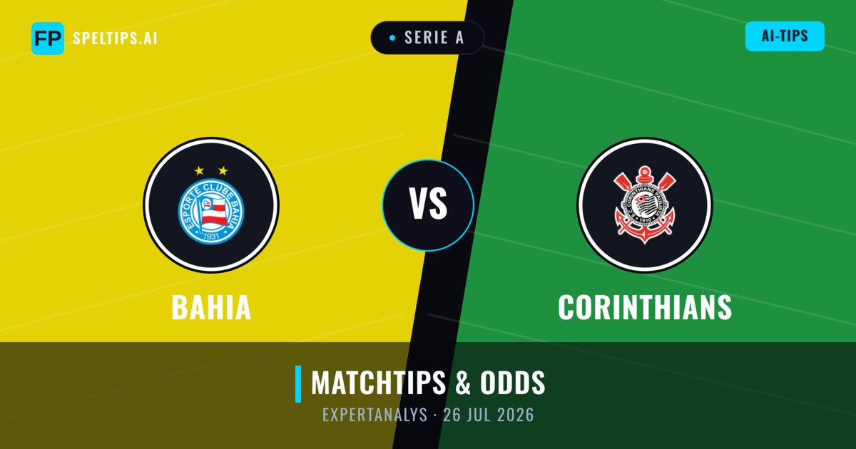 Bahia vs Corinthians — matchtips och förhandstitt