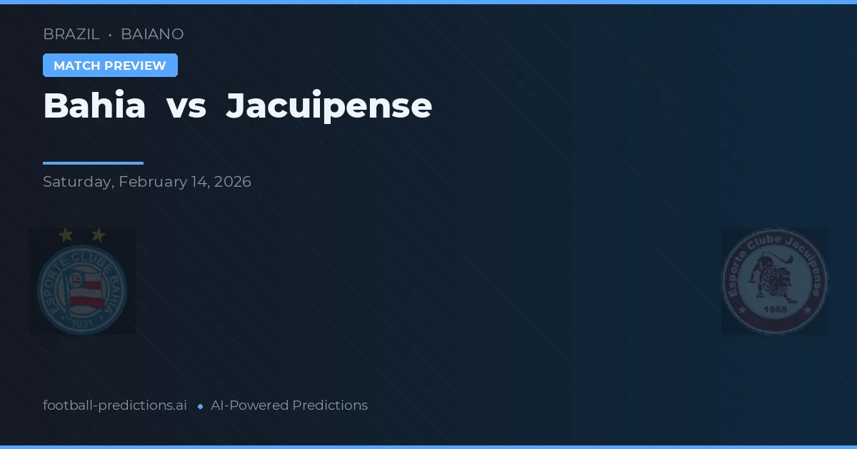 Bahia vs Jacuipense — matchtips och förhandstitt