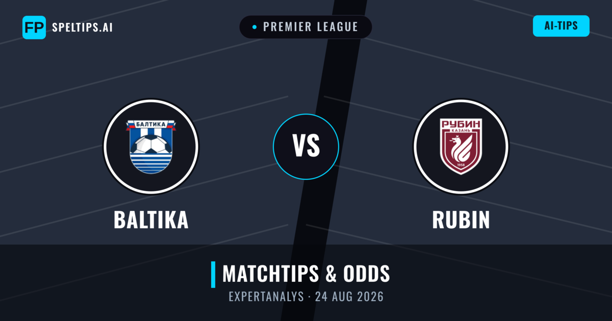 Baltika vs Rubin — matchtips och förhandstitt