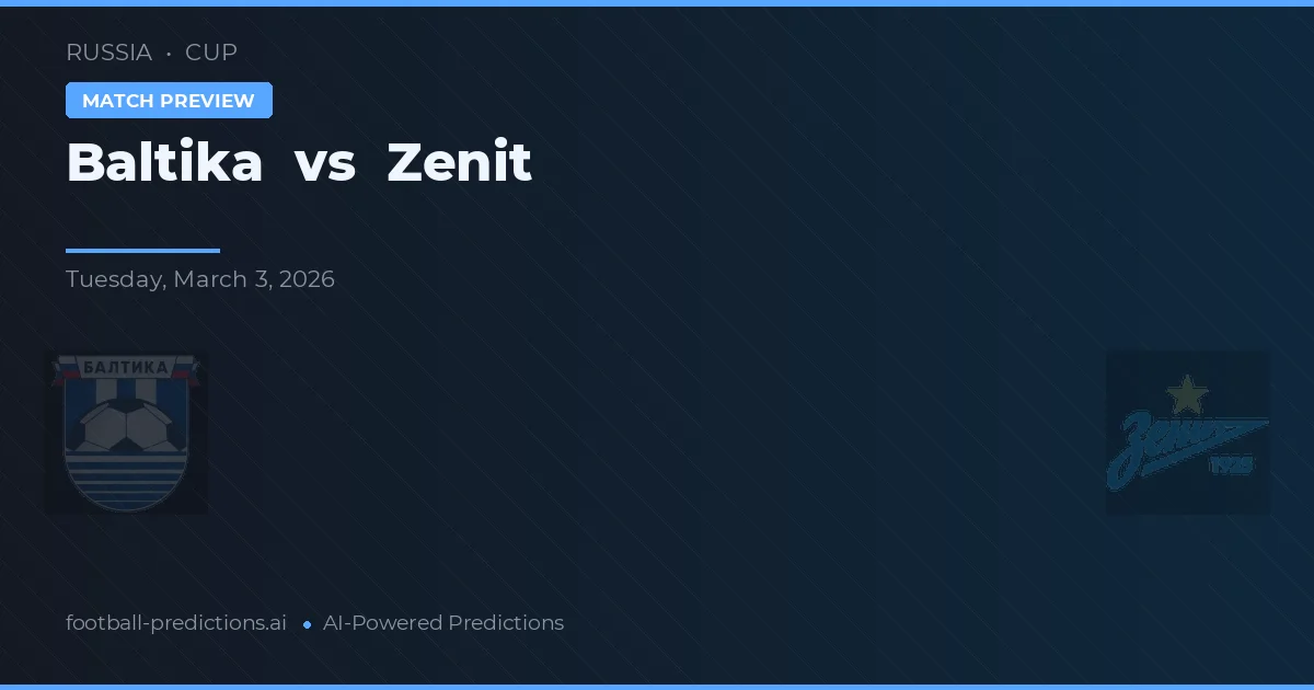Baltika vs Zenit — matchtips och förhandstitt