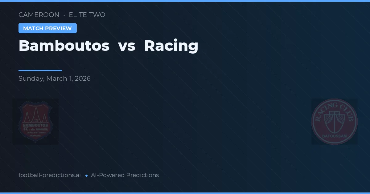 Bamboutos vs Racing — matchtips och förhandstitt