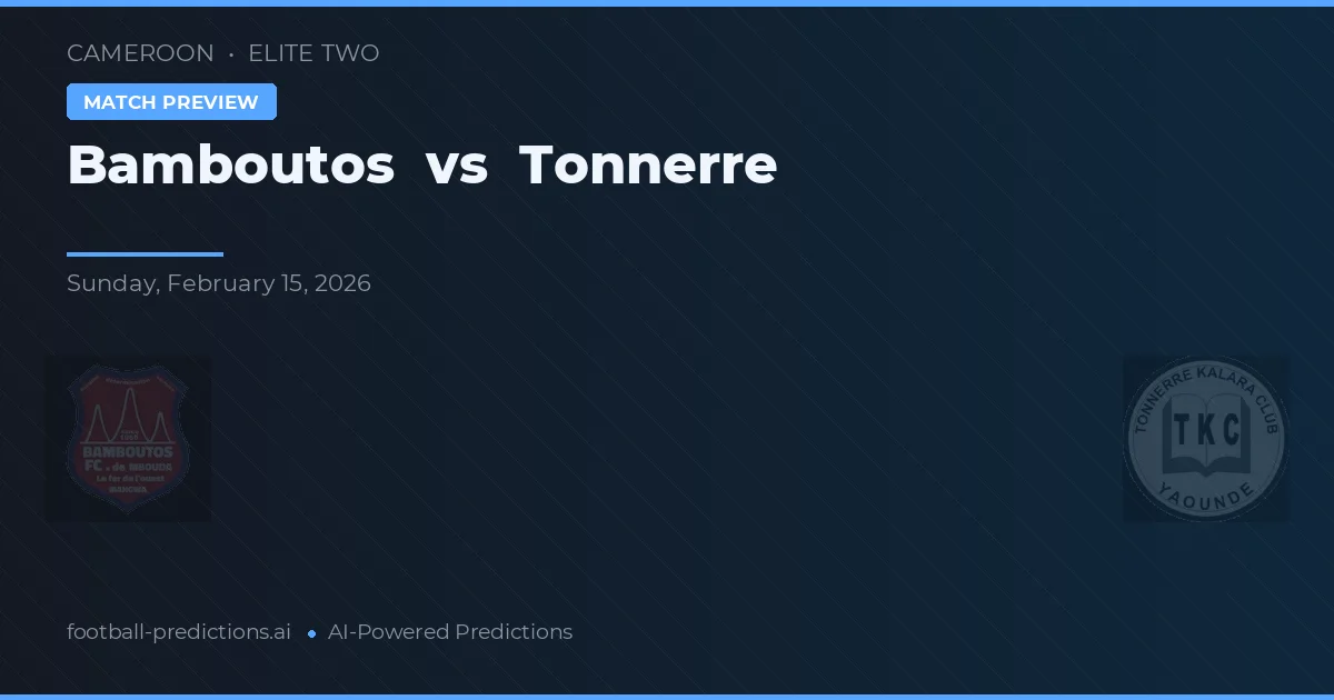Bamboutos vs Tonnerre — matchtips och förhandstitt