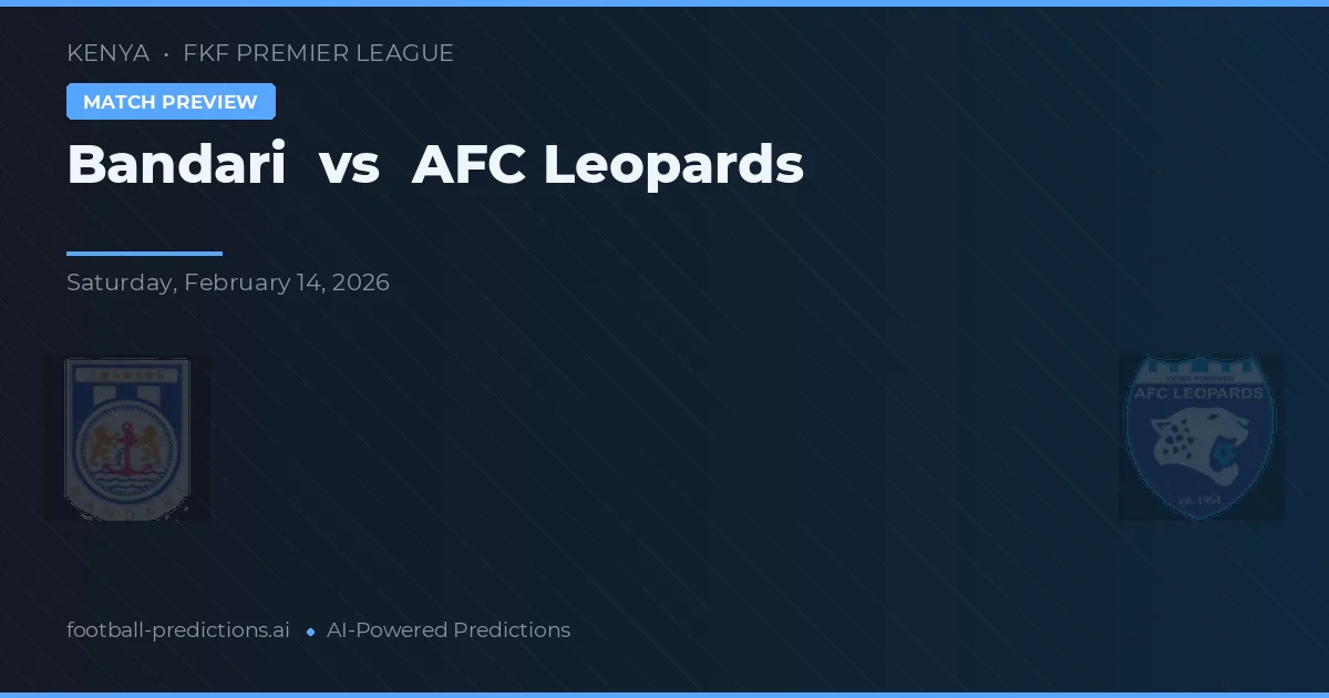 Bandari vs AFC Leoparderna — matchtips och förhandstitt