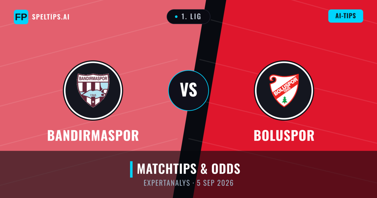 Bandırmaspor vs Boluspor — matchtips och förhandstitt