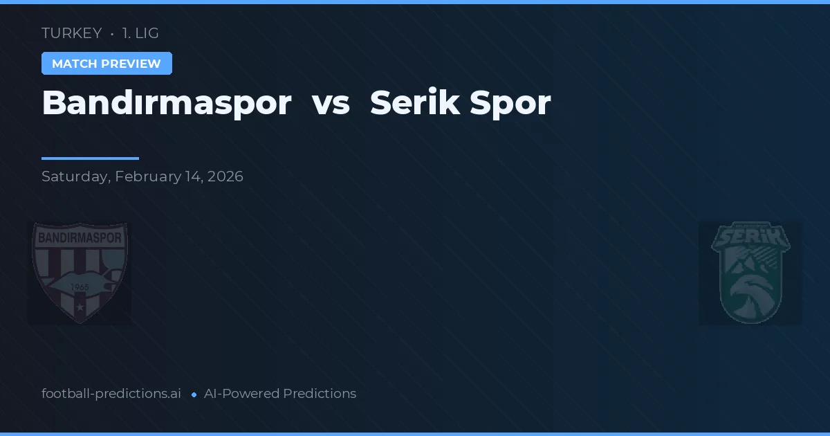 Bandırmaspor vs Serik Spor — matchtips och förhandstitt