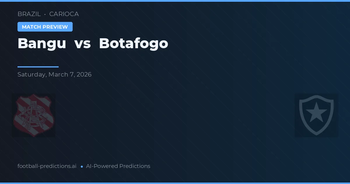 Bangu vs Botafogo — matchtips och förhandstitt