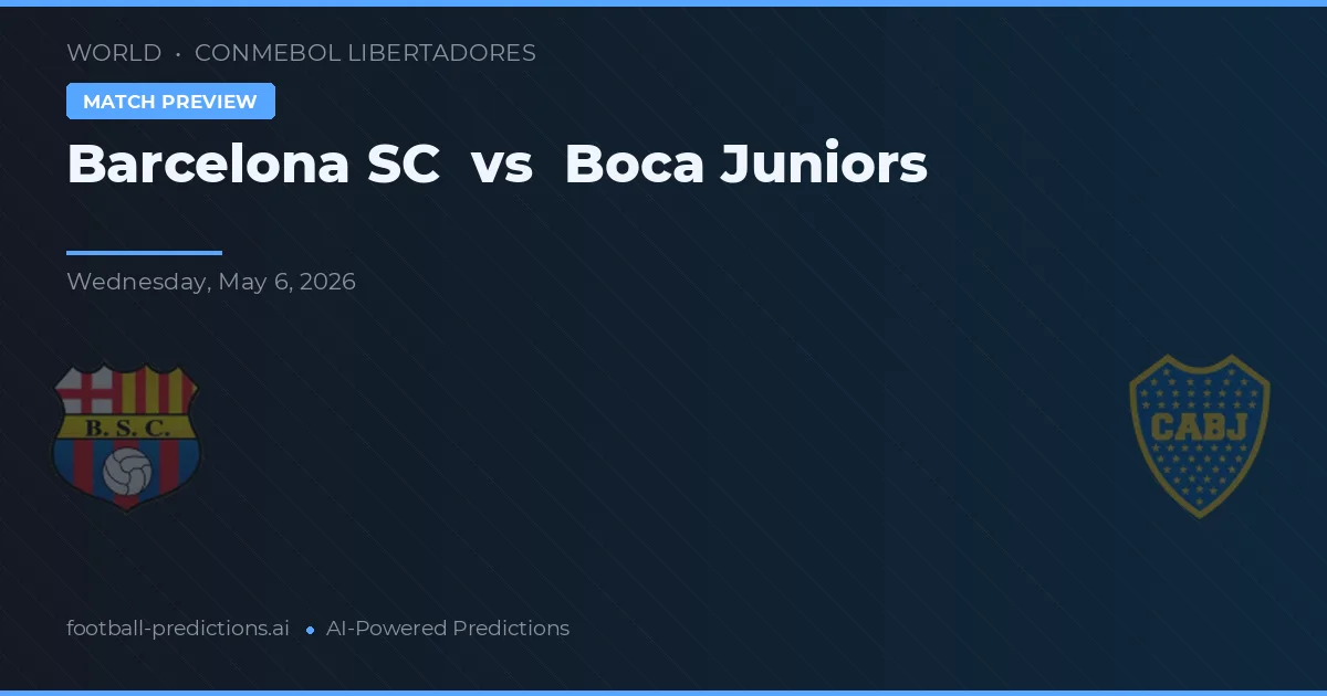Barcelona SC vs Boca Juniors preview