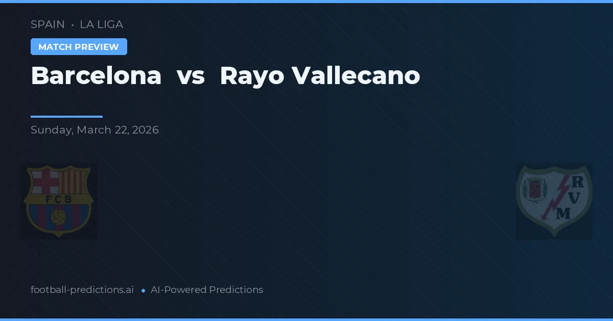 Barcelona vs Rayo Vallecano — matchtips och förhandstitt
