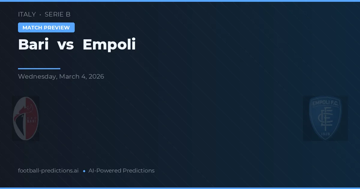 Bari vs Empoli — matchtips och förhandstitt