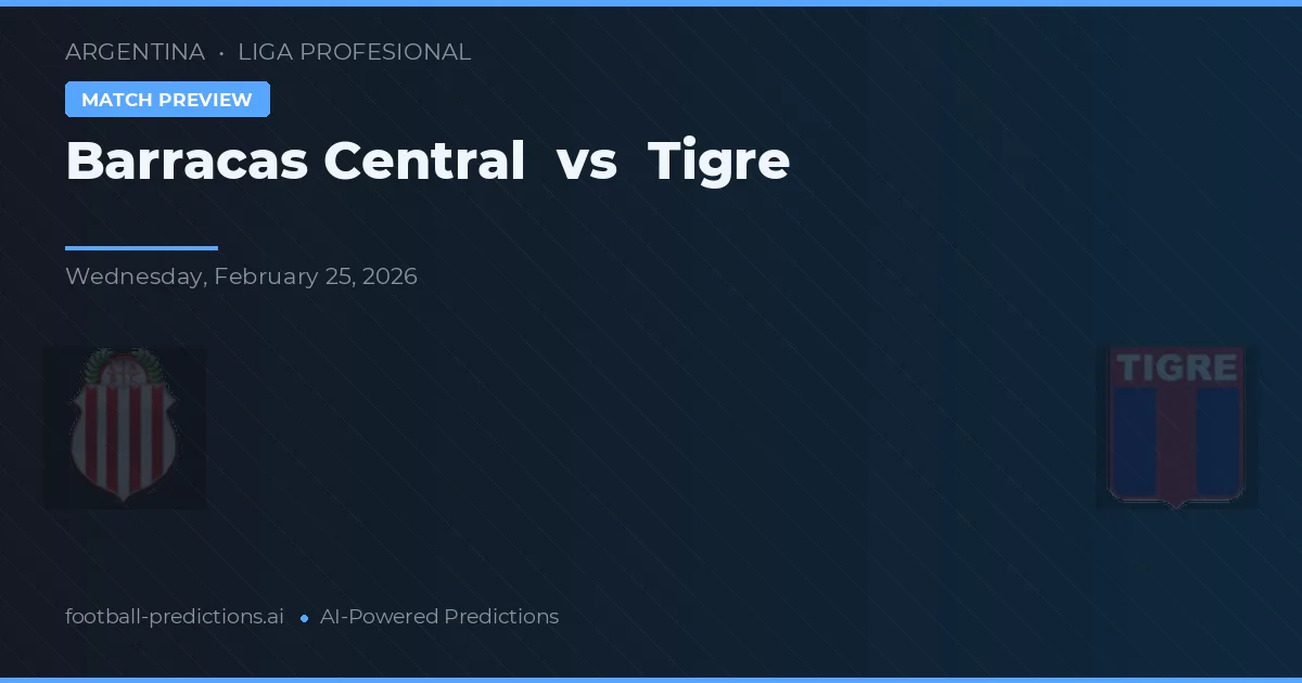 Barracas Central vs Tigre — matchtips och förhandstitt