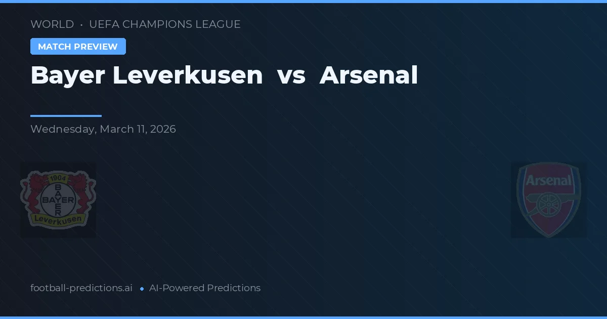 Bayer Leverkusen vs Arsenal — matchtips och förhandstitt