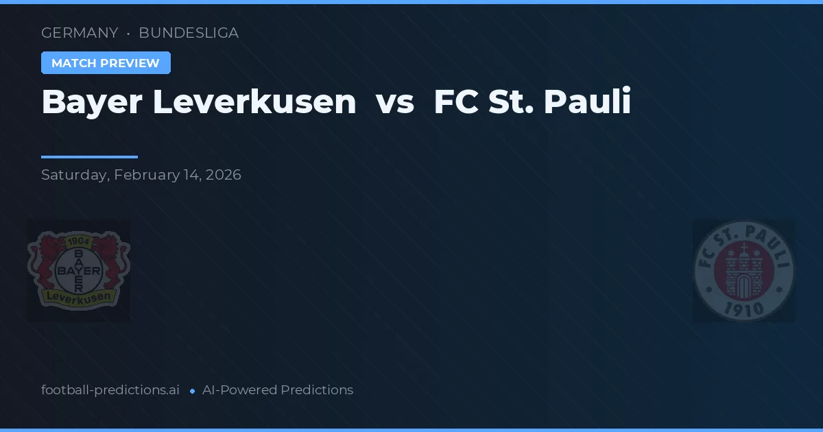 Bayer Leverkusen vs FC St. Pauli — matchtips och förhandstitt