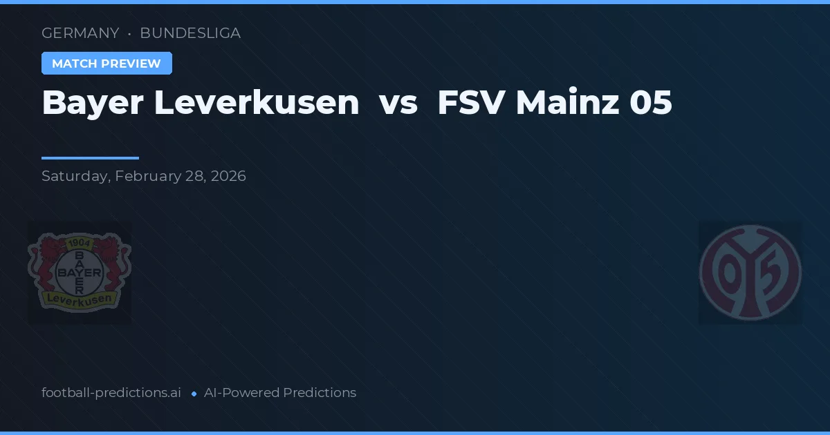 Bayer Leverkusen vs FSV Mainz 05 — matchtips och förhandstitt