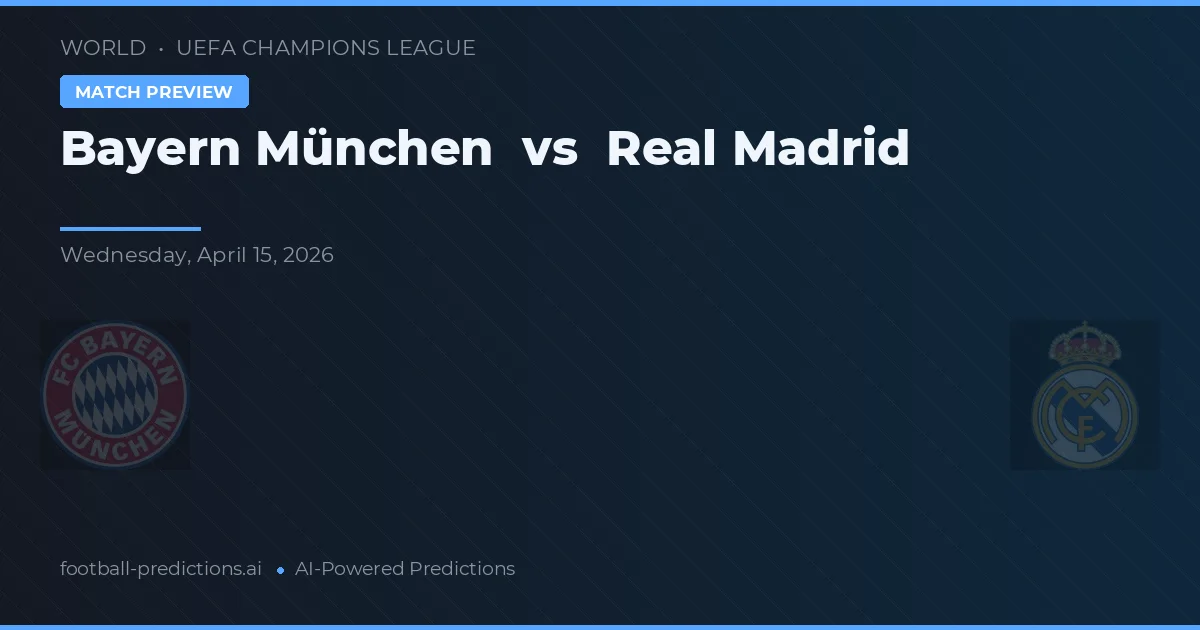 Bayern München vs Real Madrid — matchtips och förhandstitt