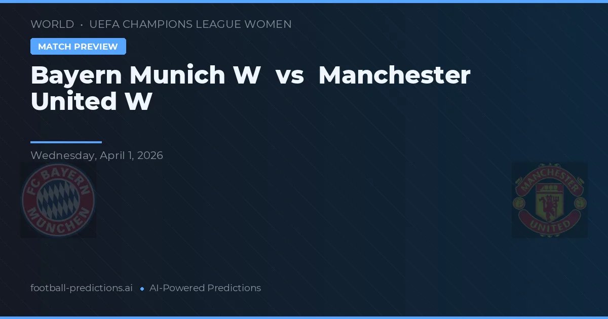 Bayern München W vs Manchester United Dam — matchtips och förhandstitt