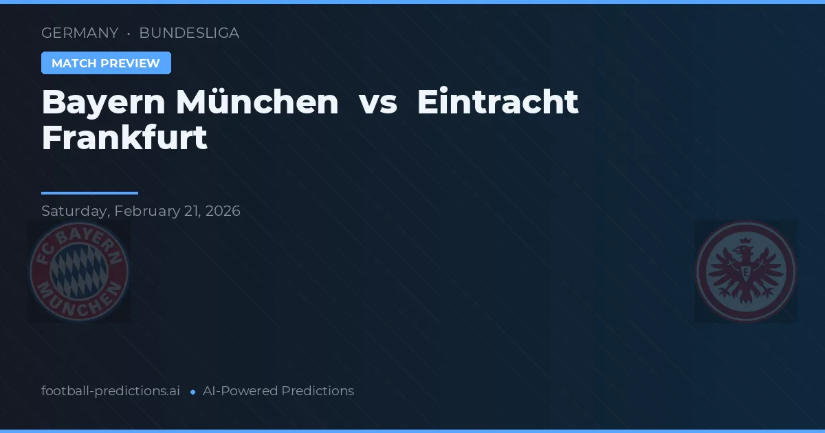 Bayern München vs Eintracht Frankfurt — matchtips och förhandstitt