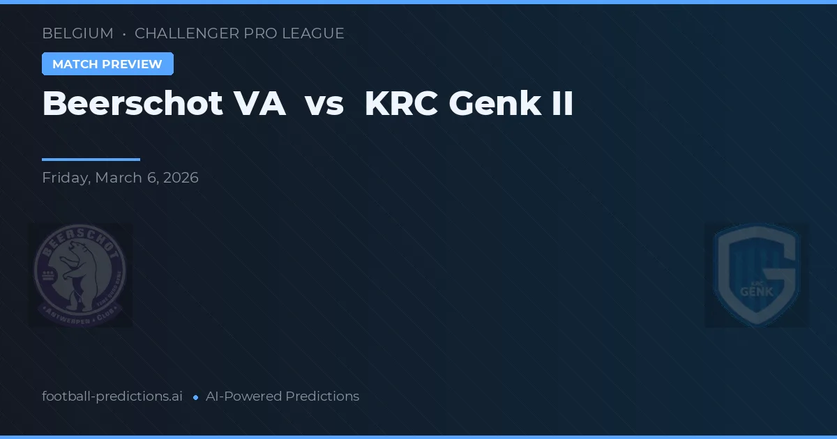 Beerschot VA vs KRC Genk II — matchtips och förhandstitt