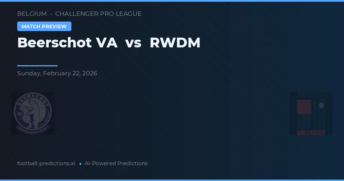 Beerschot VA vs RWDM — matchtips och förhandstitt