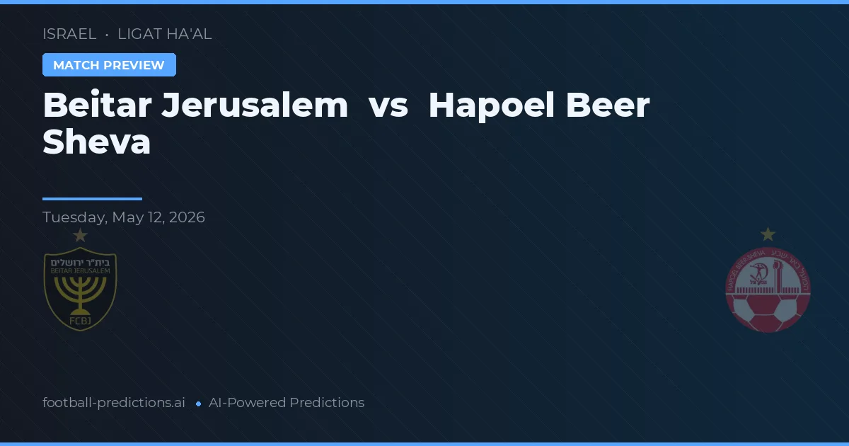 Beitar Jerusalem vs Hapoel Beer Sheva — matchtips och förhandstitt