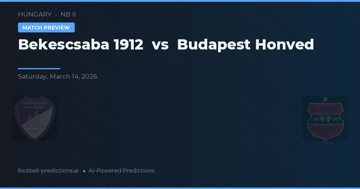 Békéscsaba 1912 vs Honvéd Budapest — matchtips och förhandstitt