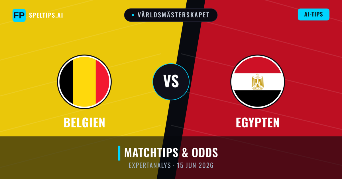 Belgien vs Egypten — matchtips och förhandstitt
