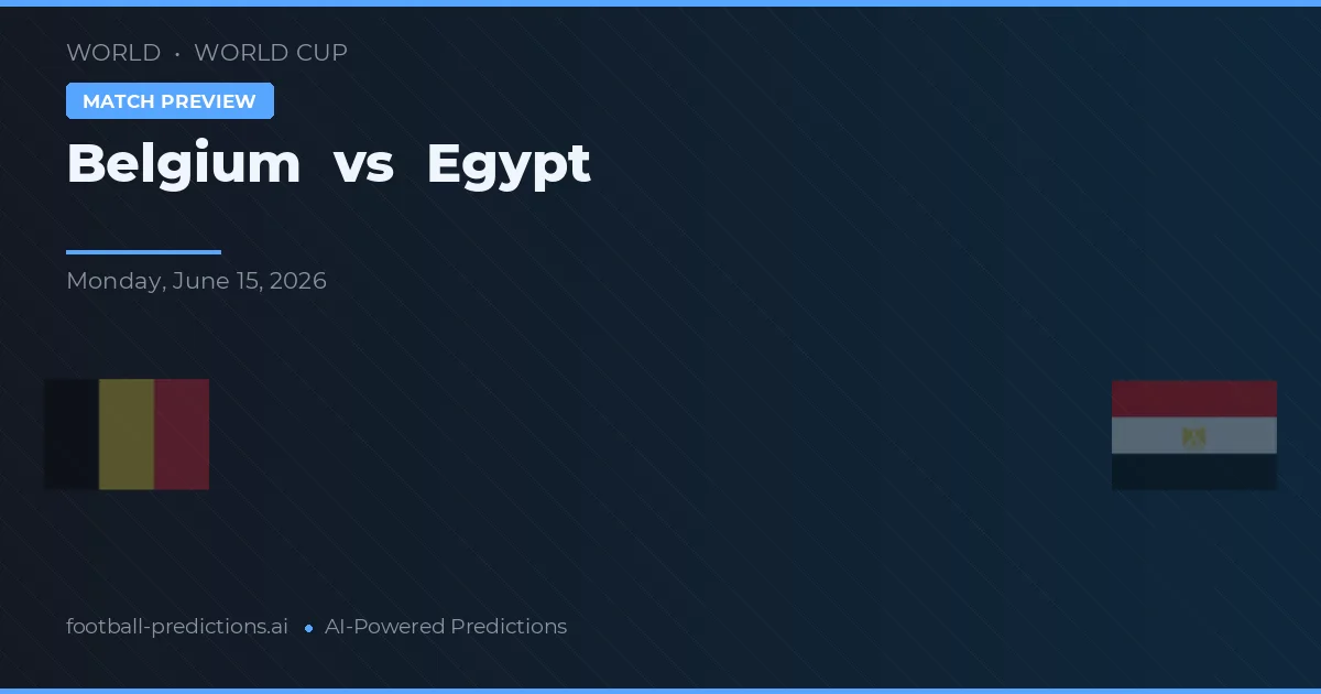 Belgien vs Egypten — matchtips och förhandstitt
