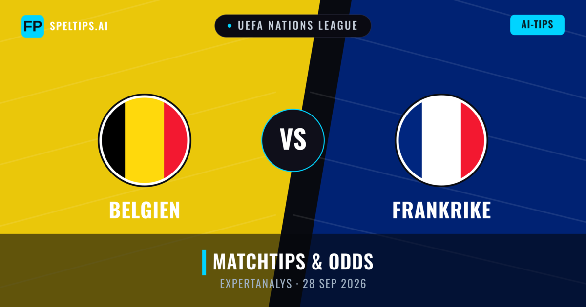 Belgien vs Frankrike — matchtips och förhandstitt