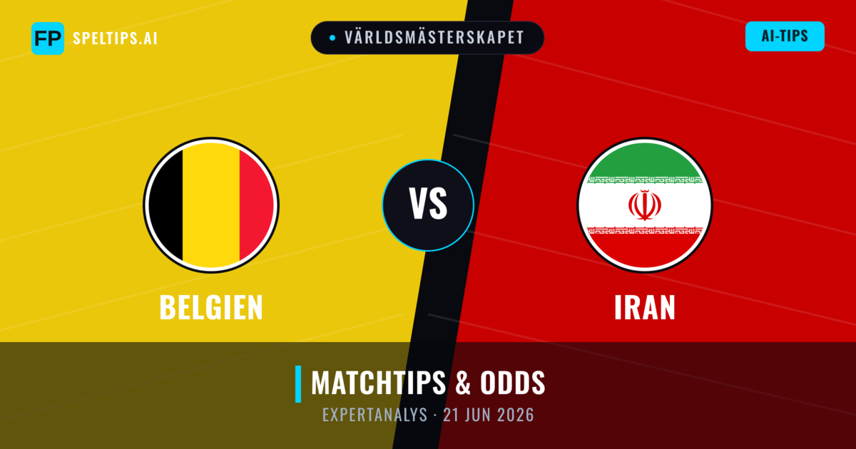 Belgien vs Iran — matchtips och förhandstitt
