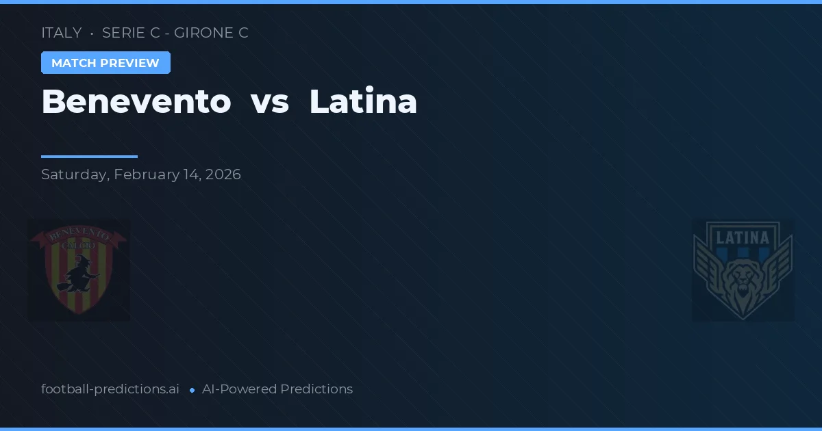Benevento vs Latina — matchtips och förhandstitt