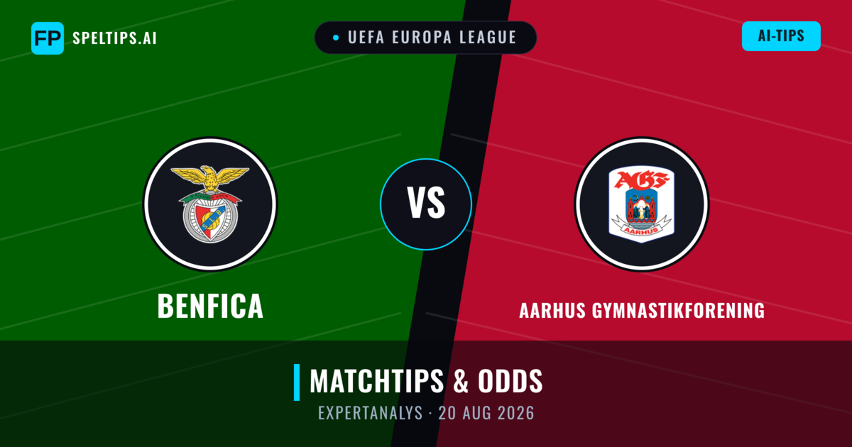 Benfica vs Aarhus Gymnastikforening — matchtips och förhandstitt