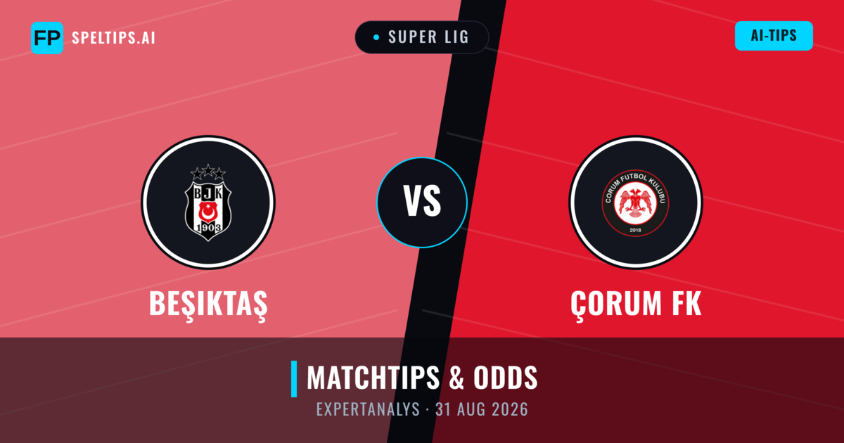 Beşiktaş vs Çorum FK — matchtips och förhandstitt