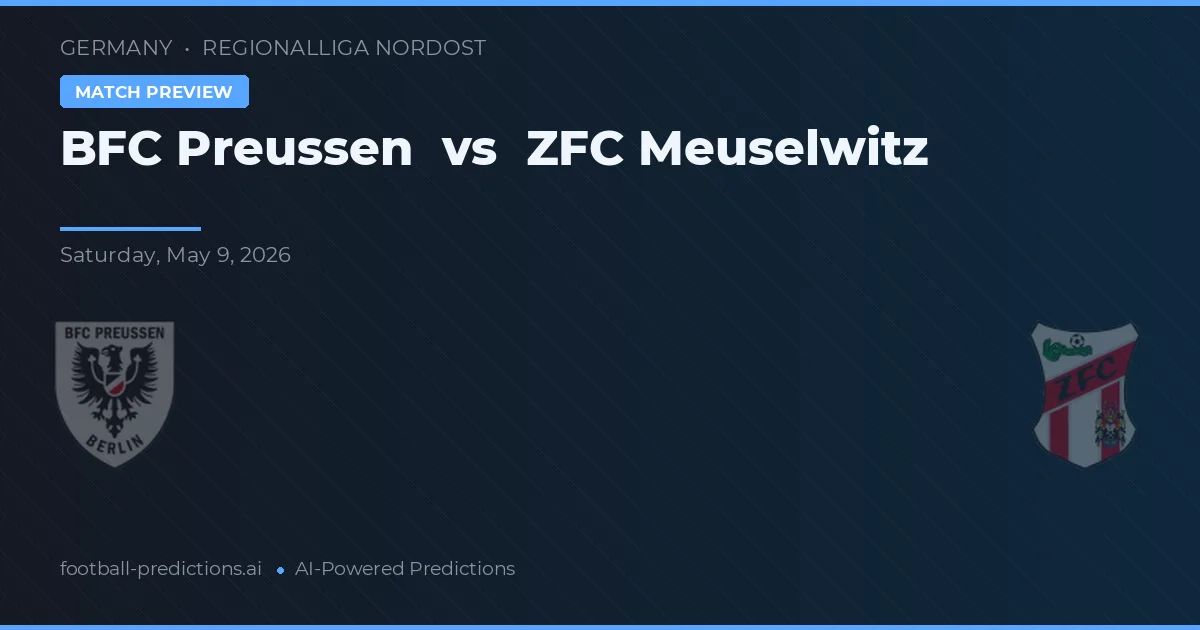 BFC Preussen vs ZFC Meuselwitz — matchtips och förhandstitt