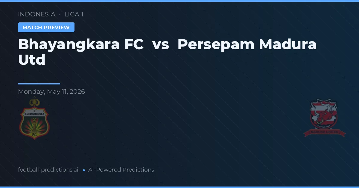 Bhayangkara FC vs Persepam Madura Utd — matchtips och förhandstitt