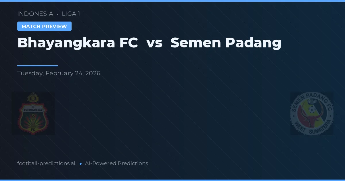 Bhayangkara FC vs Semen Padang — matchtips och förhandstitt