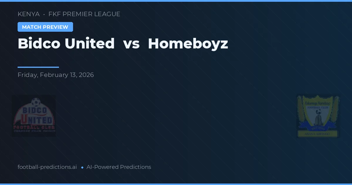 Bidco United vs Homeboyz — matchtips och förhandstitt