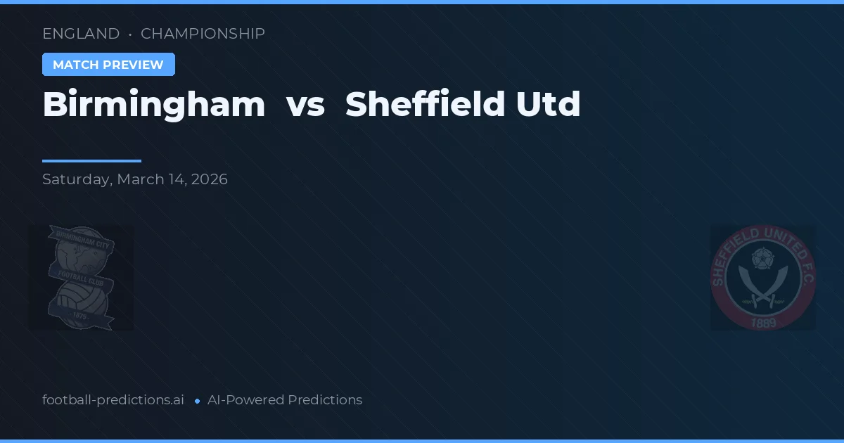 Birmingham vs Sheffield Utd — matchtips och förhandstitt