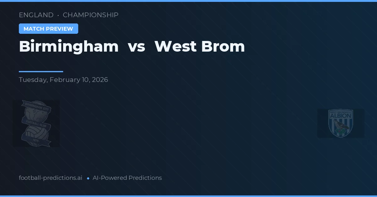 Birmingham vs West Brom — matchtips och förhandstitt