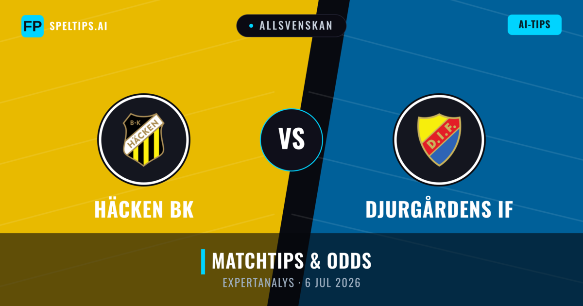 Häcken BK vs Djurgårdens IF — matchtips och förhandstitt