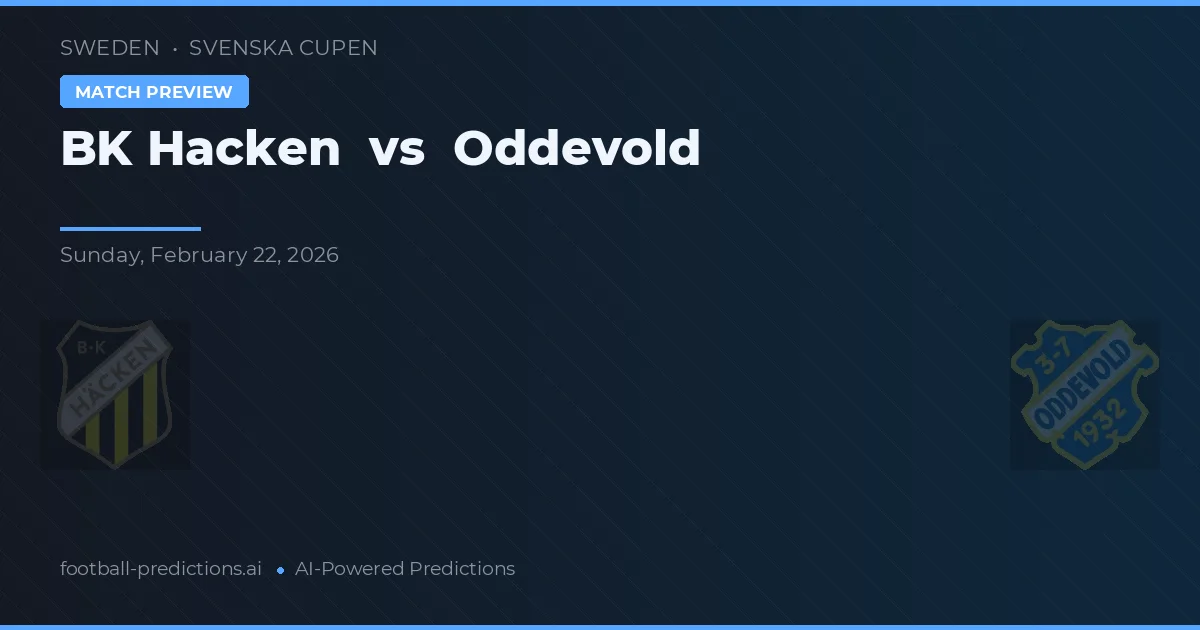 Häcken BK vs Oddevold — matchtips och förhandstitt