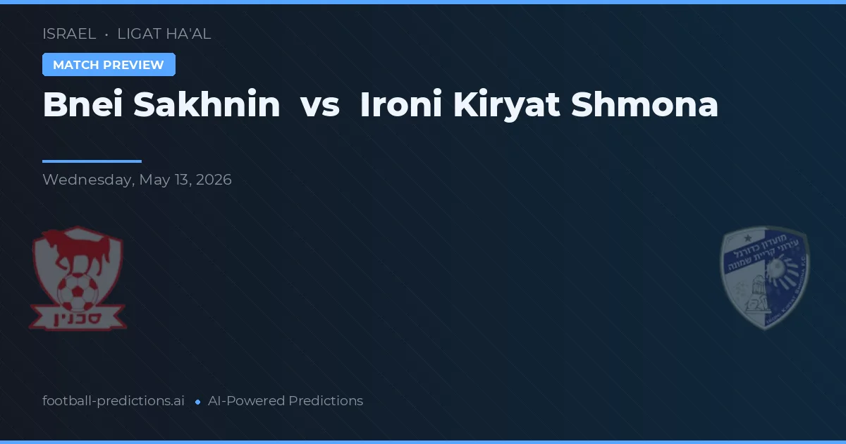 Bnei Sakhnin vs Ironi Kiryat Shmona — matchtips och förhandstitt